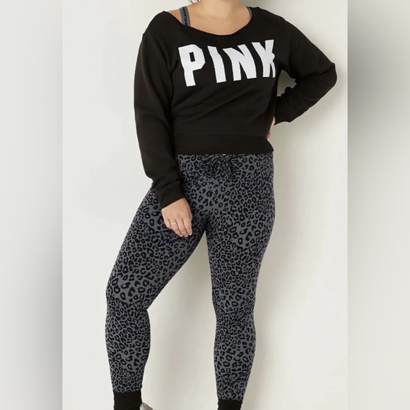 PINK Victoria’s Secret Everyday Lounge Off The Shoulder Sweatshirt - Picture 5 of 12